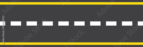 Road icon in black style isolated on white background. Logistic symbol stock vector illustration. EPS 10.