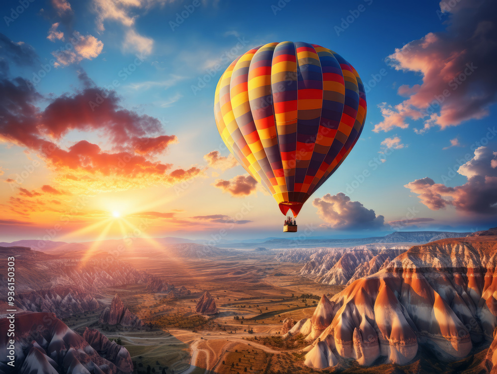 Obraz premium Fantastic Hot air balloons in cappadocia turkey