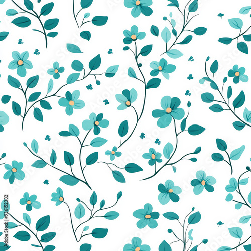 Seamless, Floral pattern, Hand-drawn flowers, Pastel colors, Minimalist design, Cute flowers, Soft colors, Simple drawing, White background, Negative space, Decorative design, Vector pattern