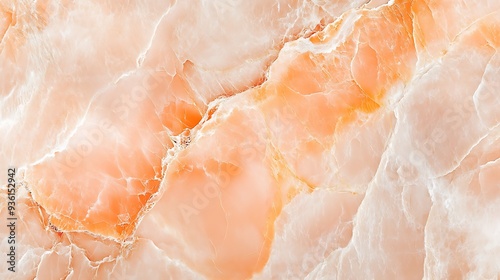 Wallpaper Mural A close-up of a peach-colored marble slab, with intricate veins and swirls. Torontodigital.ca