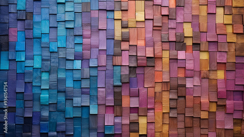 Multicolored rectangles small woods for texture and background
