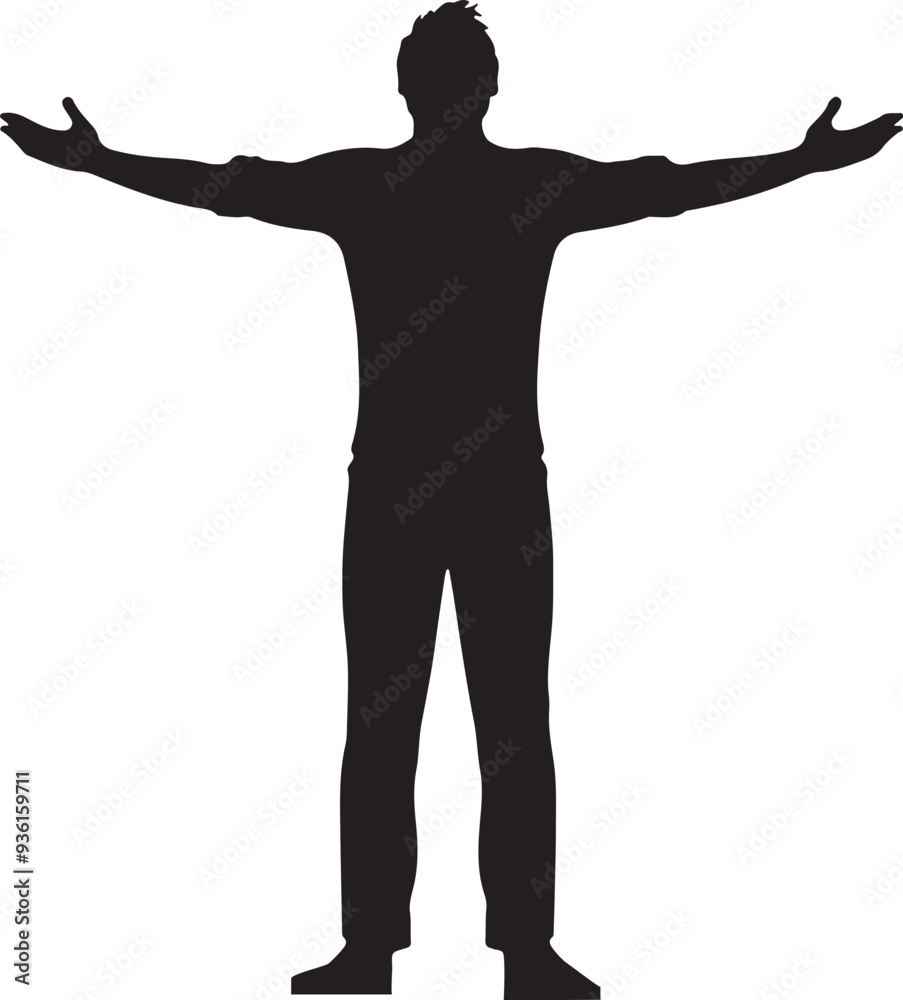 Classic portrait silhouette of man and eps file.