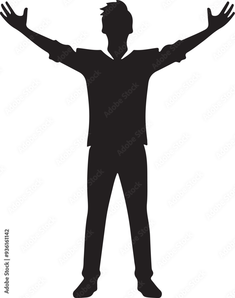 Flat design person silhouette.