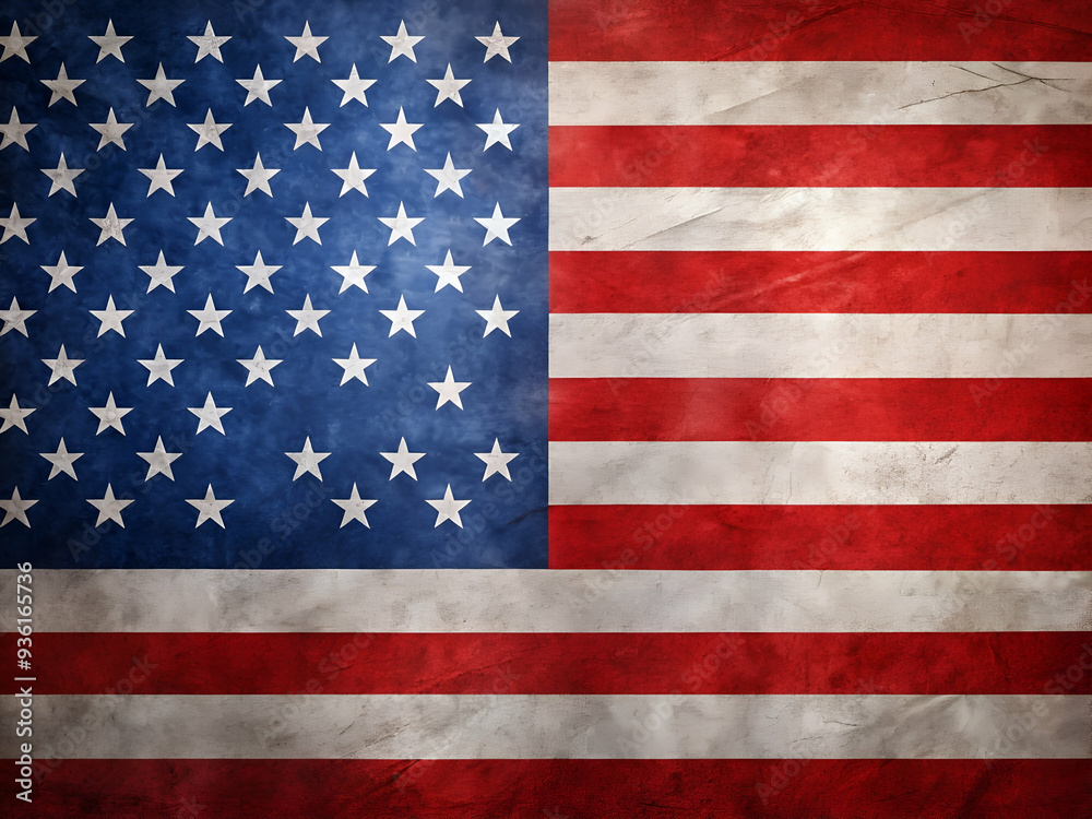 Naklejka premium Flag of USA