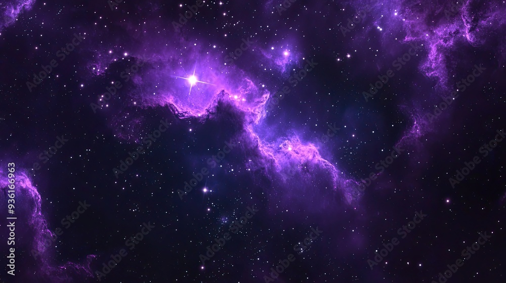 Obraz premium dark plum starfield constellation Leo dark plum dark purple dark violet