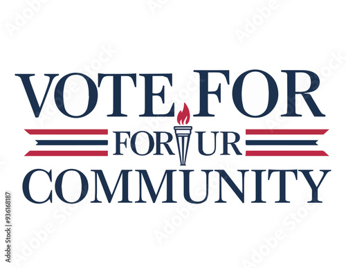 Vote for Your Community: A Timeless and Classic Election Logo