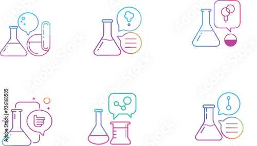 set of lab logo icons