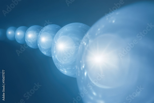 Abstract Bokeh Light Orbs in the Night  photo