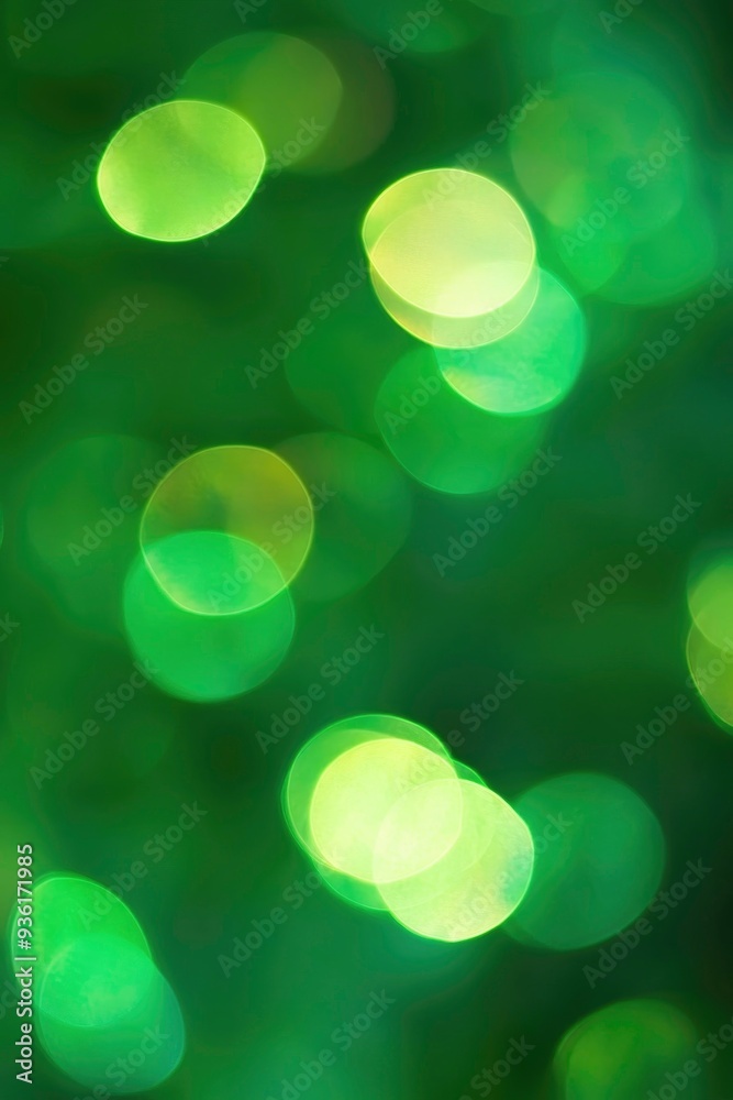 Fototapeta premium abstract background with a blurry green light bokeh effect