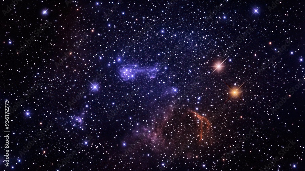 Obraz premium dark tan starfield, constellation Libra, dark tan, dark purple, dark violet