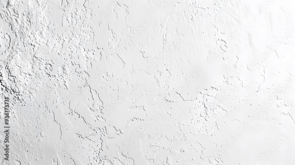 Obraz premium White Textured Wall with Irregular Patterns