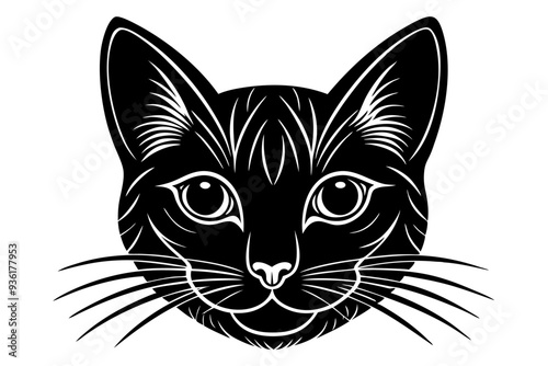 A cat silhouette vector illustration.