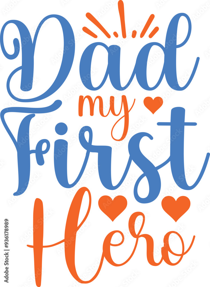 Happy Father's Day SVG Vector Design. Vector illustration , best dad, eps