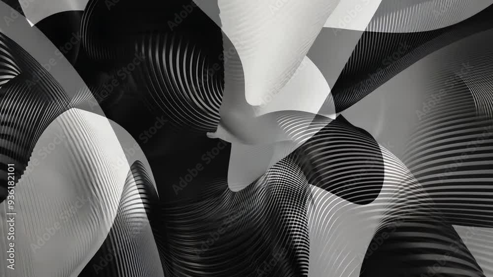 Retro Monochrome Motion Design with Geometric Shapes Patterns Retro Monochrome Motion Design with Geometric Shapes Patterns