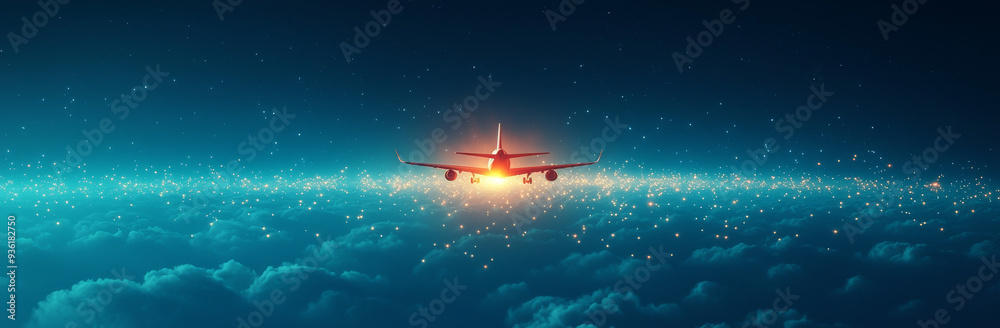 旅客機・飛行機・青空 旅客機・飛行機・青空