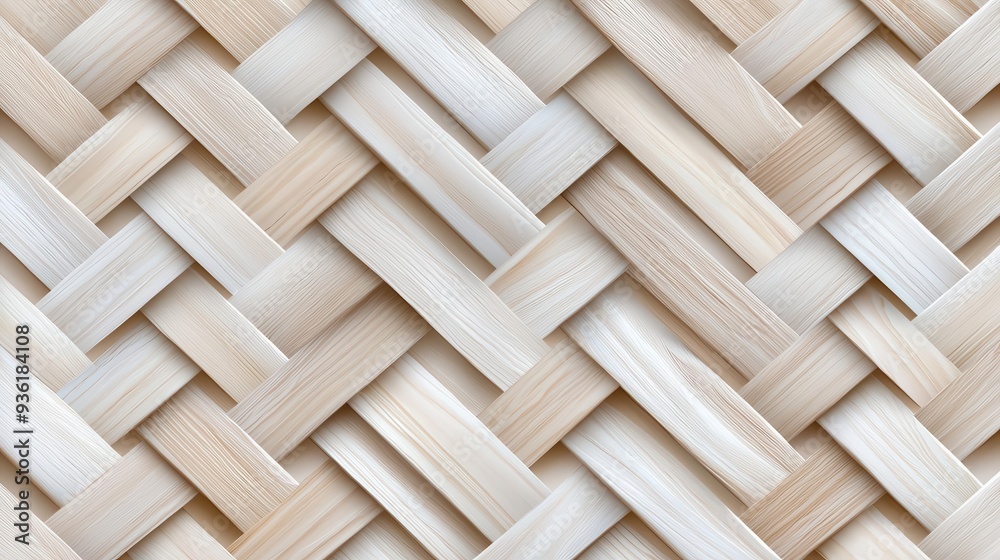Woven wood pattern background texture.