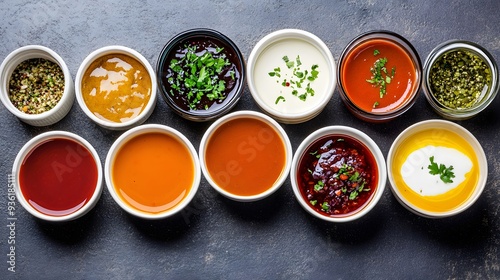 Wallpaper Mural Assortment of Delicious Dipping Sauces Torontodigital.ca