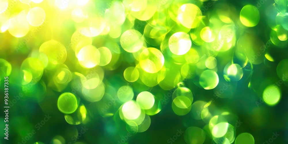 Obraz premium abstract background with a blurry green light bokeh effect
