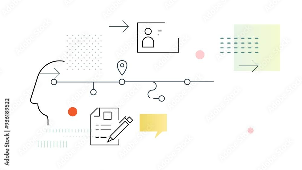 Application Submit - Document Verification Process - Animated Illustration as MP4 File Application Submit - Document Verification Process - Animated Illustration as MP4 File