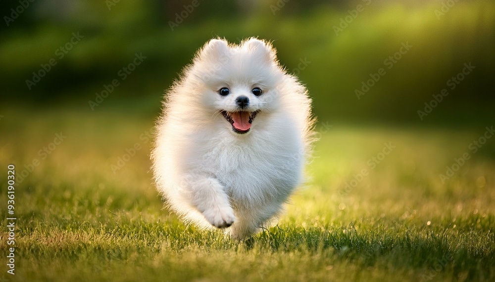 芝生の上を走っているポメラニアンの子犬(Pomeranian puppy running on the grass)
芝生の上を走っているポメラニアンの子犬(Pomeranian puppy running on the grass)
