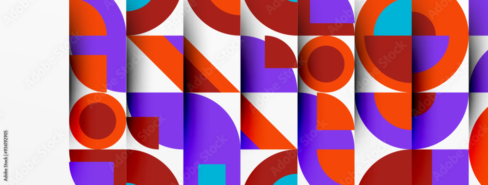 Modern geometrical abstract background - circles. Business or technology presentation design