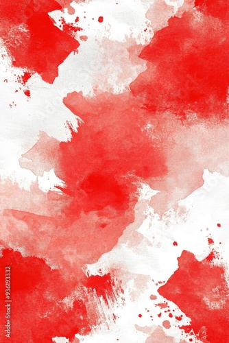 red water color splash spot texture on white background