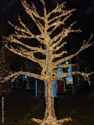 Christmas tree in the night