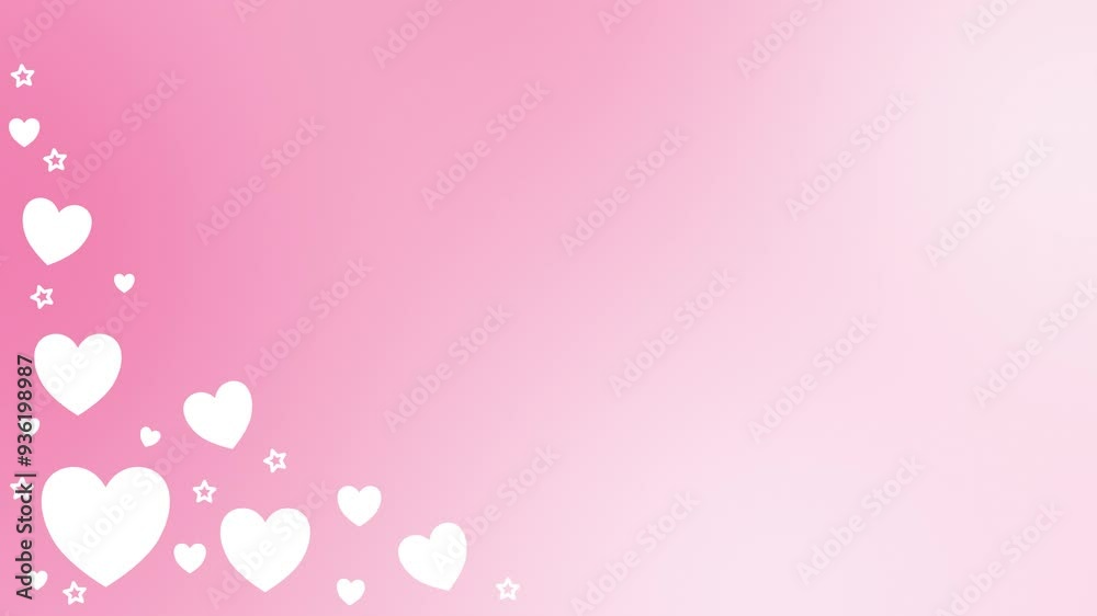 Heart And Star Decoration On Gradient Pink Wallpaper Motion Background Heart And Star Decoration On Gradient Pink Wallpaper Motion Background