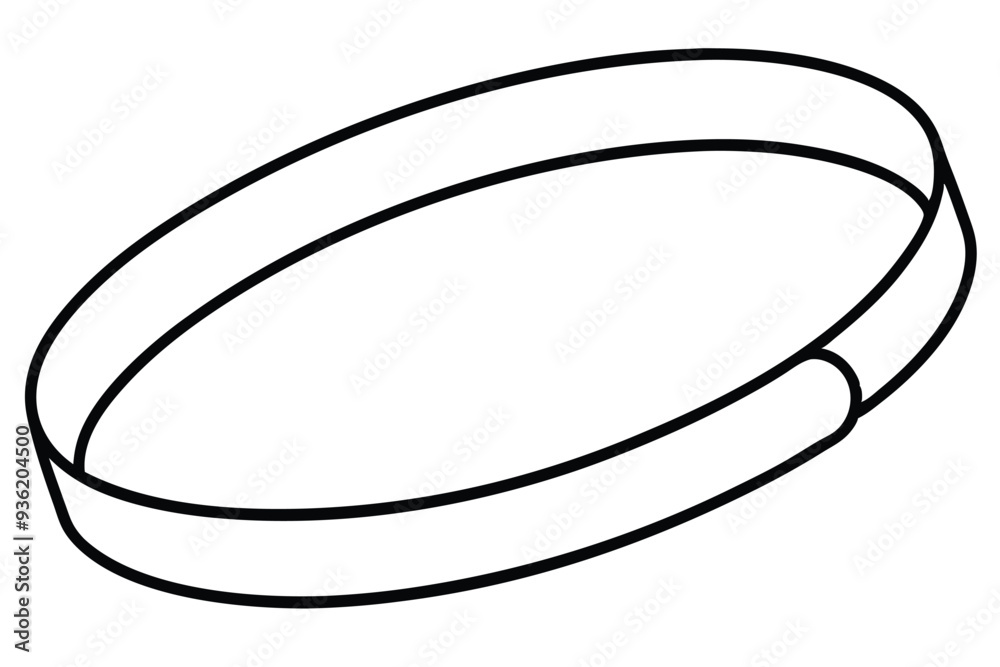 Bangle line art vector illustration Bangle line art vector illustration