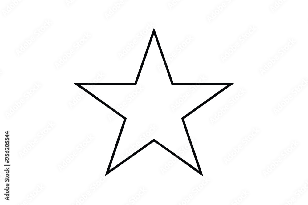 Beautiful Star line art vector illustration Beautiful Star line art vector illustration