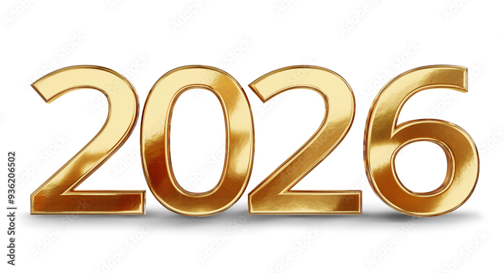 2026 golden new year symbol 3d-illustration 2026 golden new year symbol 3d-illustration