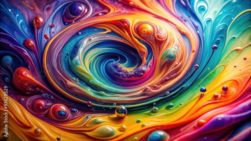 Wallpaper Mural Abstract colorful swirling liquid , vibrant, dynamic, fluid, artistic, motion, flowing, bright, rainbow, psychedelic, blend Torontodigital.ca