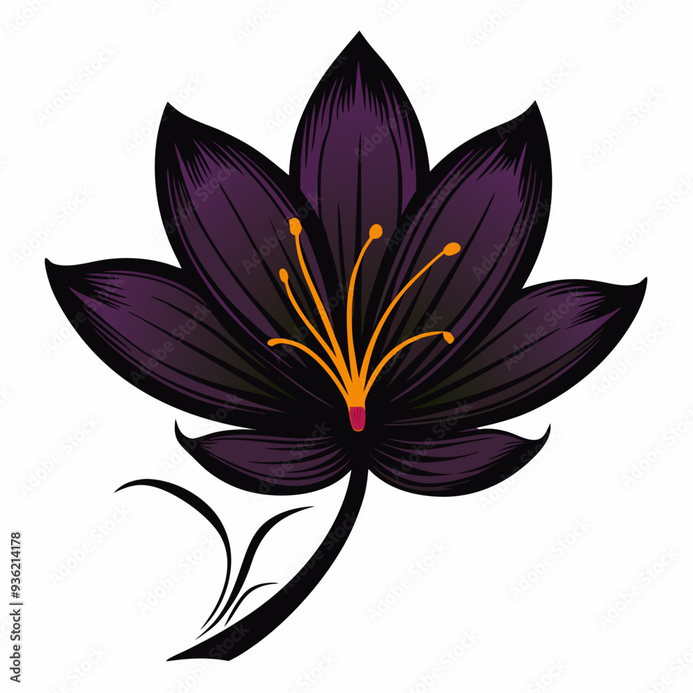 Obraz premium Saffron Black silhouette