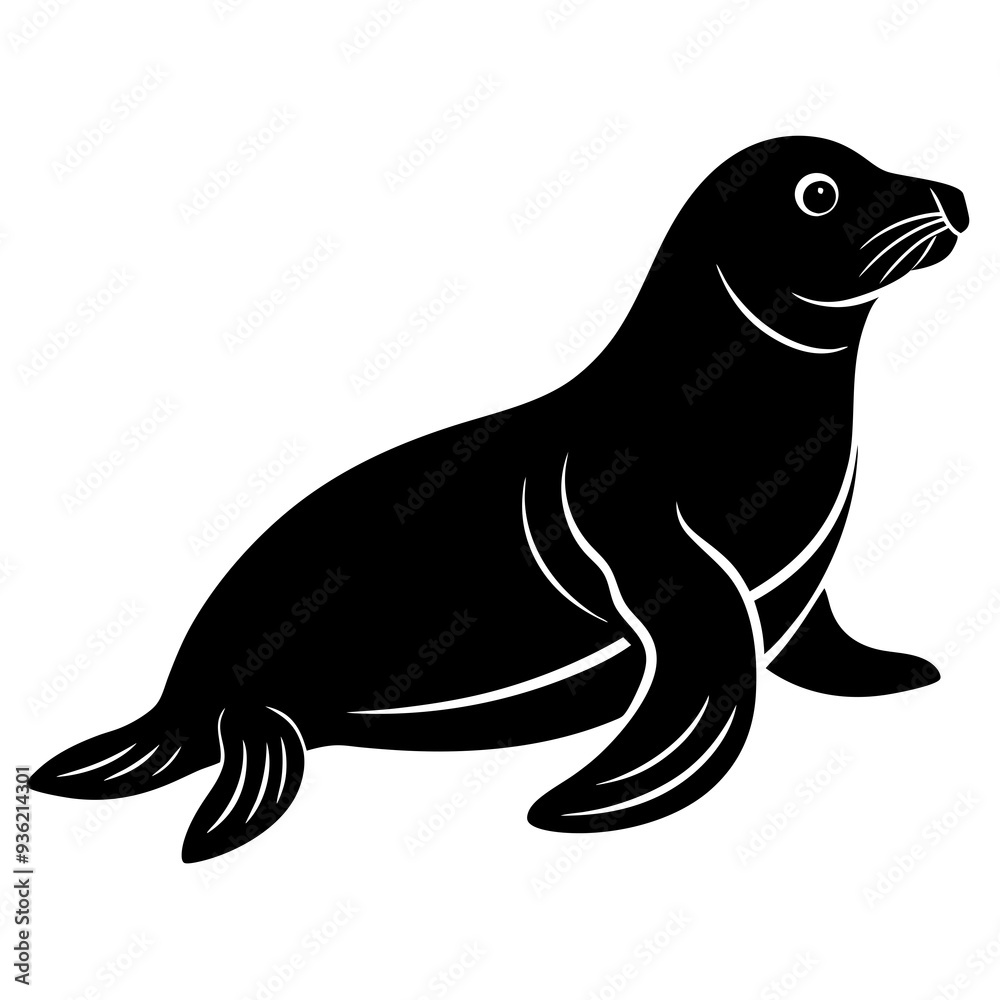 Hawaiian Monk Seal silhouette Hawaiian Monk Seal silhouette