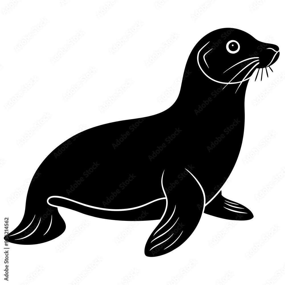Hawaiian Monk Seal silhouette