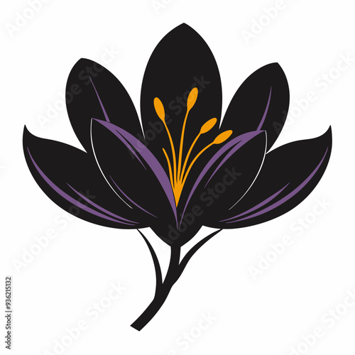 Saffron Black silhouette