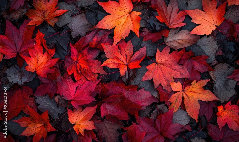 Autumn leaves background, red and gold maple leaves Autumn leaves background, red and gold maple leaves