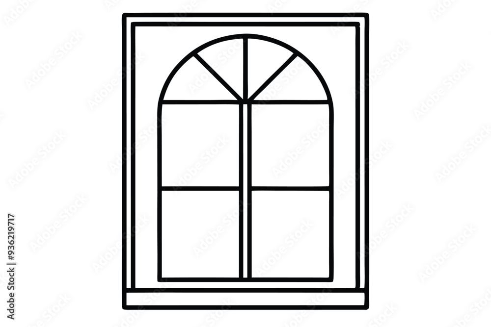 Window line art vector illustration Window line art vector illustration