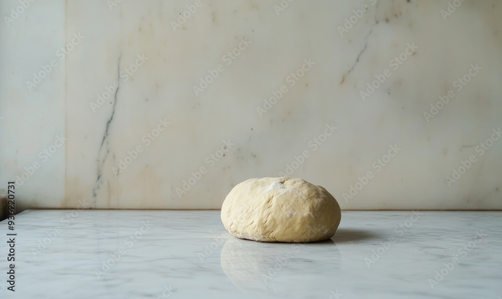 Smooth dough resting on a marble surface Smooth dough resting on a marble surface