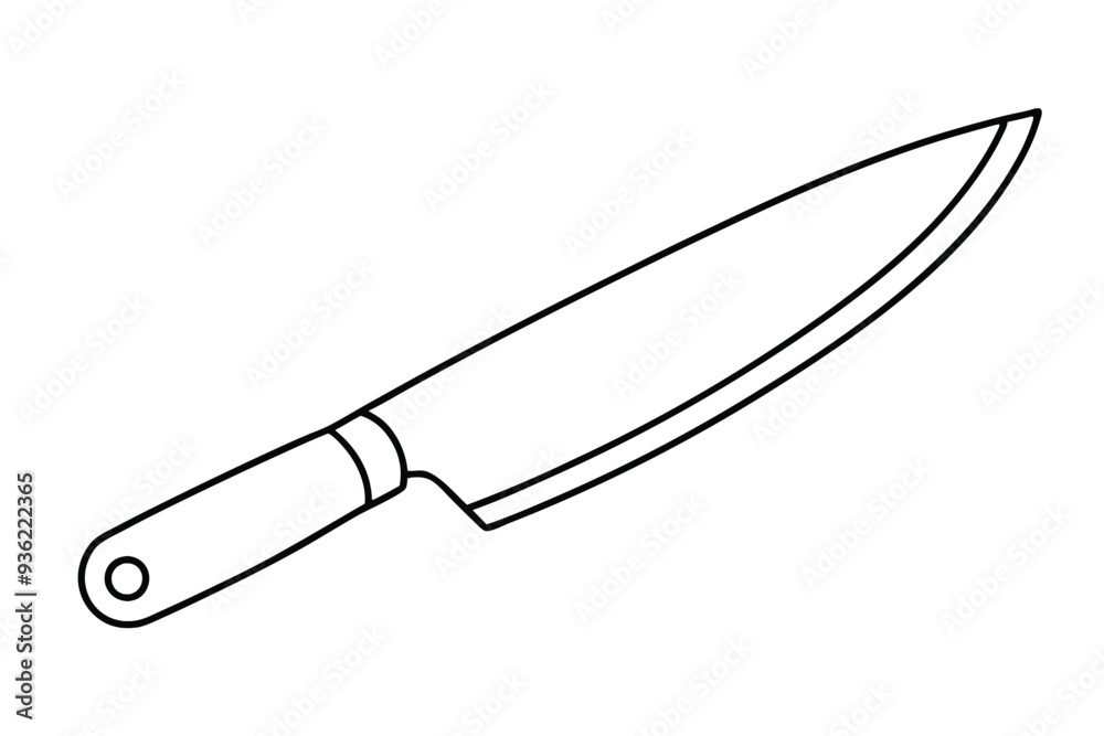 A knife line art vector illustration A knife line art vector illustration