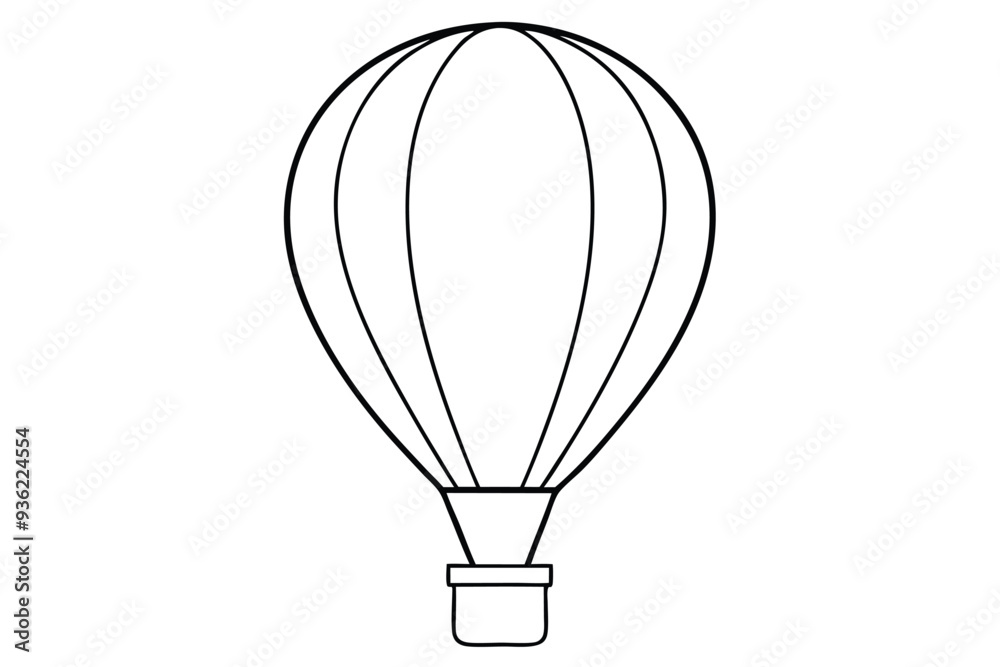 Air balloon line art vector illustration Air balloon line art vector illustration