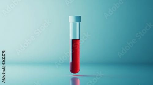 A small blue tube with a white cap sits on a table