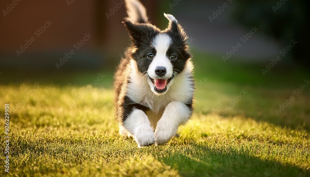芝生の上を走っているボーダーコリーの子犬(border collie puppy running on the grass)
芝生の上を走っているボーダーコリーの子犬(border collie puppy running on the grass)
