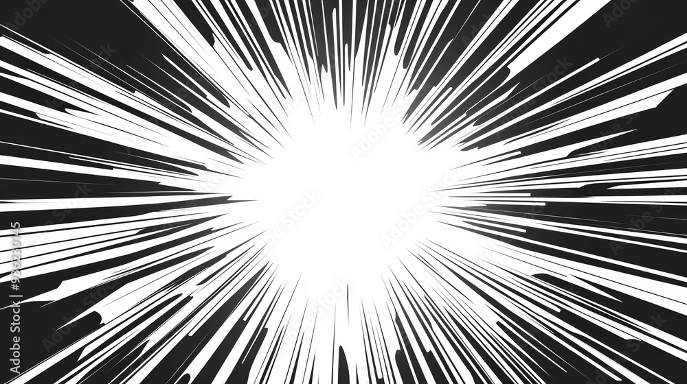 Abstract comic book explosion with radial lines on a transparent background. Vector illustration features superhero design, bright black light strip burst, flash ray blast glow and speed lines. Abstract comic book explosion with radial lines on a transparent background. Vector illustration features superhero design, bright black light strip burst, flash ray blast glow and speed lines.