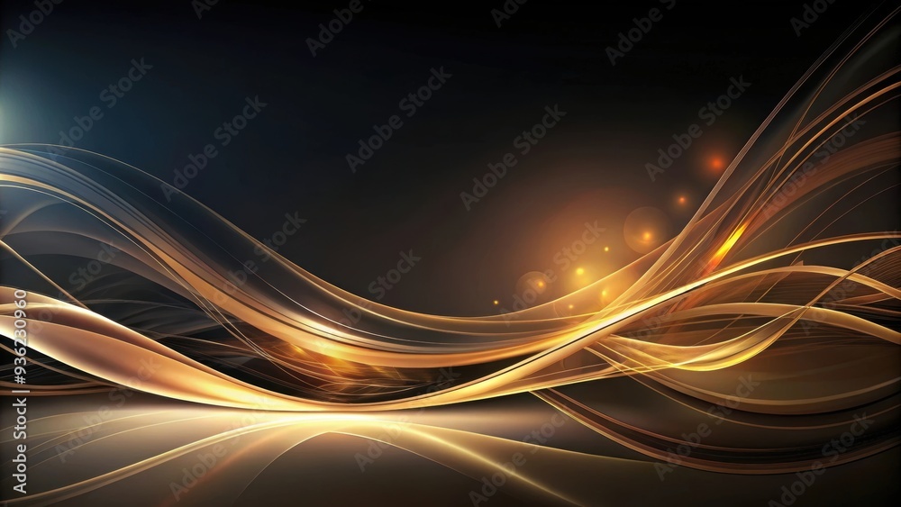 Fototapeta premium Elegant and dark background with abstract flowing shapes, dark, elegant, background, abstract, shapes, flowing, design