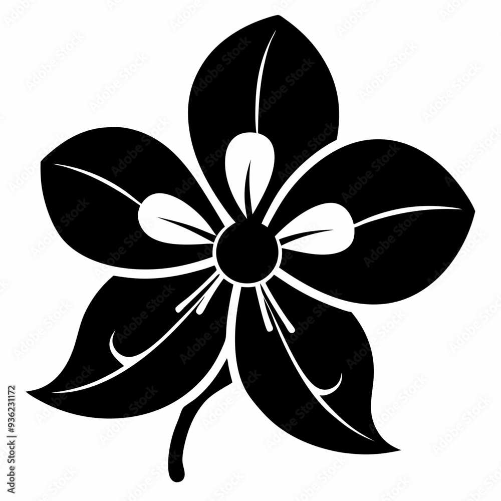 Periwinkle Black silhouette Periwinkle Black silhouette