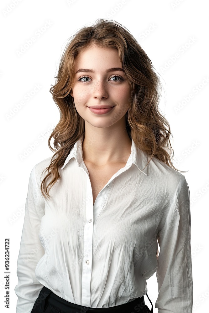 portrait of a smiling business woman - female picture profile - cut out portrait of a smiling business woman - female picture profile - cut out
