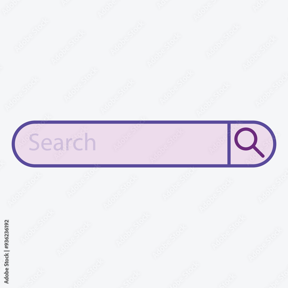 A simple search bar design with a magnifying glass icon. A simple search bar design with a magnifying glass icon.