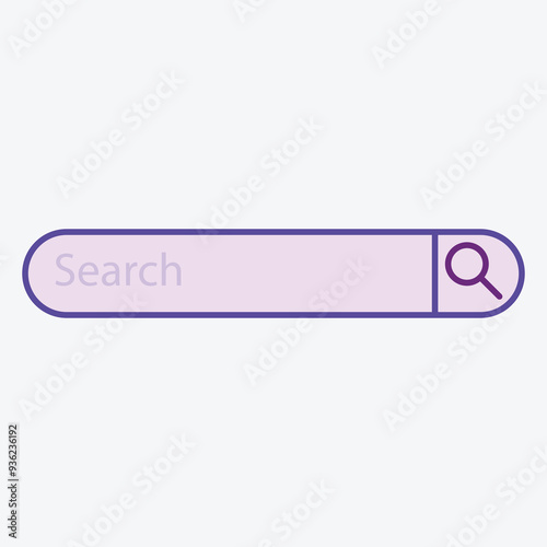 A simple search bar design with a magnifying glass icon.