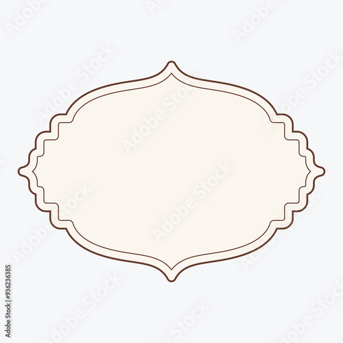 A decorative blank frame design for various uses.